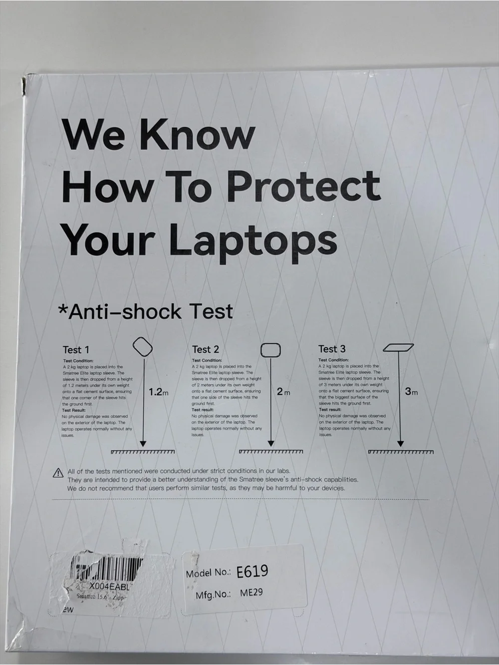Smatree Anti-Shock Laptop Sleeve packaged in its original box.